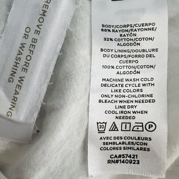 🎉Clearance🎉Loft Black & White Striped Cotton Lined Flowy Skirt ~ Size 2 - Picture 8 of 8